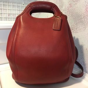 Coach Red Backpack